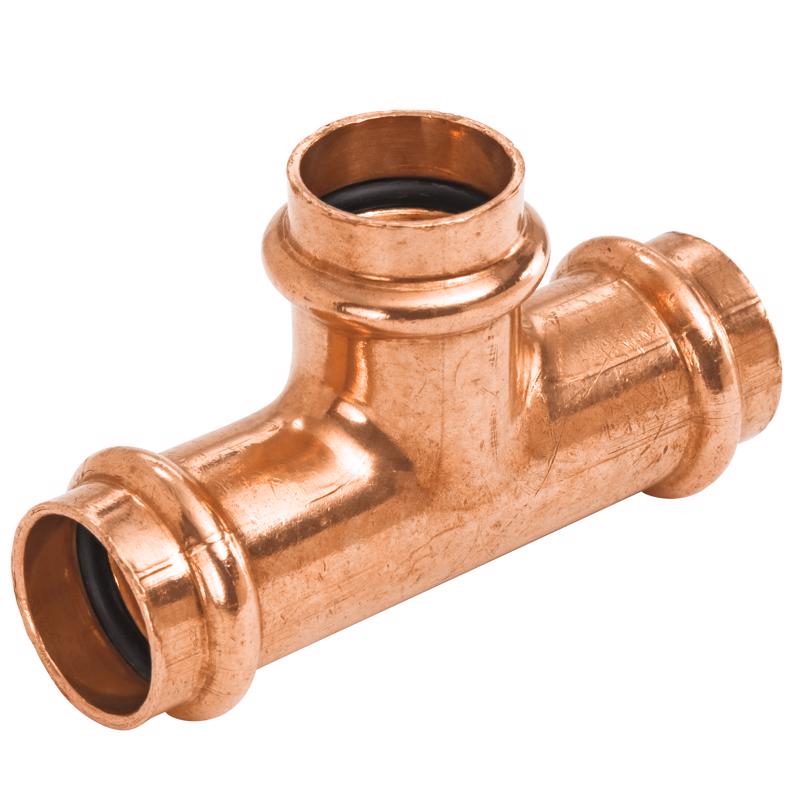 NIBCO Press System 1 in. Press X 3/4 in. D Press Wrought Copper Tee 1 pk
