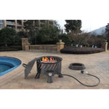 Living Accents 22 in. W Steel Round Propane Fire Pit