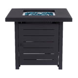 Living Accents 28 in. W Steel Square Propane Fire Pit