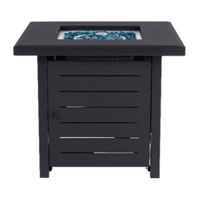 Living Accents 28 in. W Steel Square Propane Fire Pit