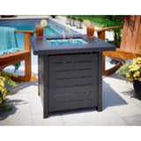 Living Accents 28 in. W Steel Square Propane Fire Pit