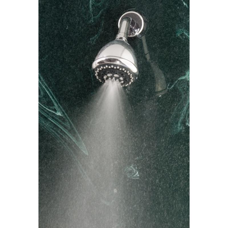 Whedon Rainbow Massage Polished Chrome Plastic 7 settings Showerhead 2 gpm