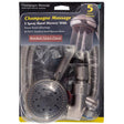 Whedon Champagne Massage Brushed Nickel Plastic 5 settings Handheld Showerhead 2 gpm