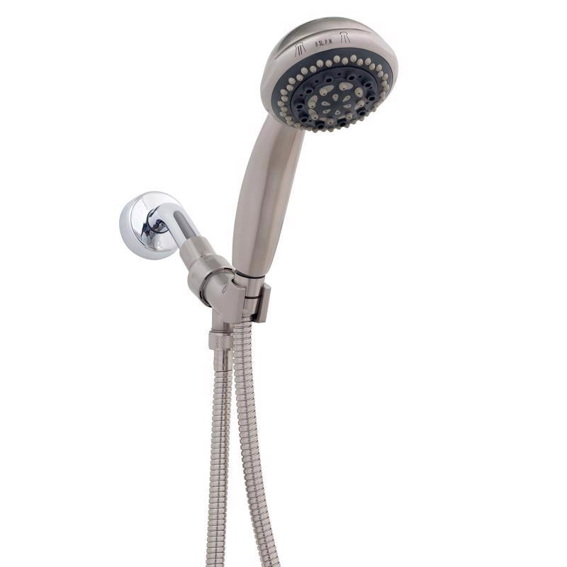 Whedon Rainbow Massage Brushed Nickel Plastic 7 settings Handheld Showerhead 2 gpm