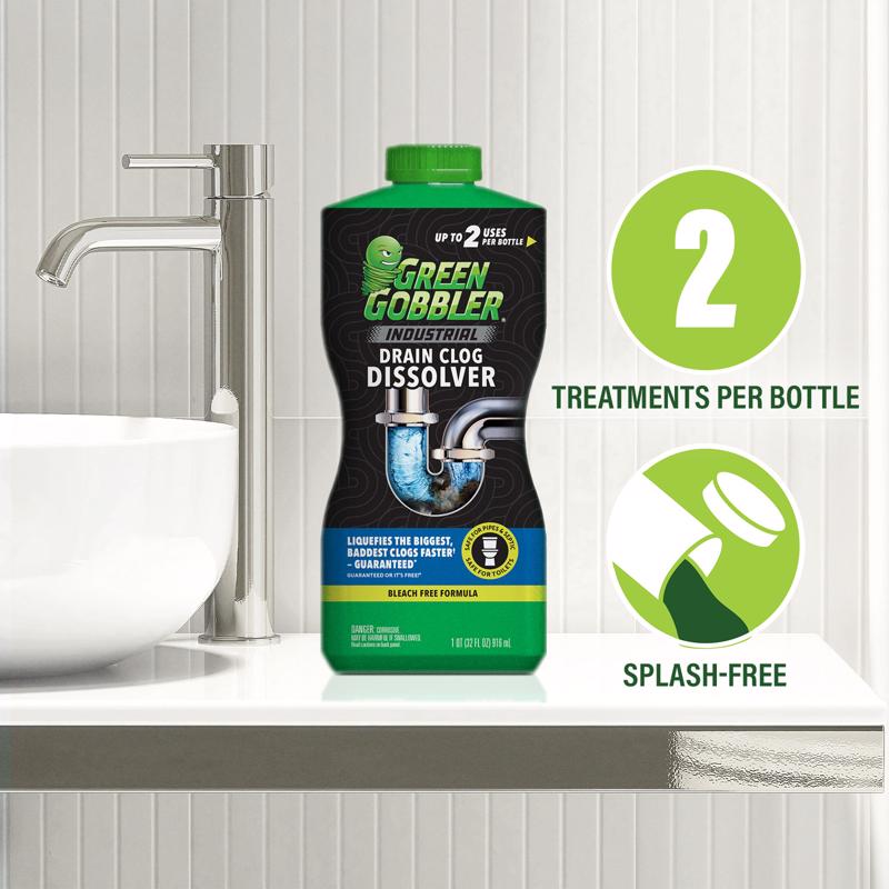 Green Gobbler Liquid Drain Clog Remover 32 fl. oz., Pack of 6