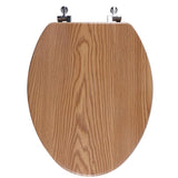 Oakbrook Collection Sheridan Elongated Oak Polypropylene Toilet Seat