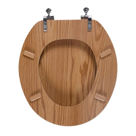 Oakbrook Collection Sheridan Round Oak Wood Toilet Seat