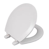 Oakbrook Collection Laurel Round White Wood Toilet Seat