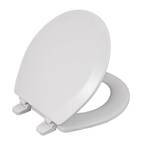 Oakbrook Collection Laurel Round White Wood Toilet Seat