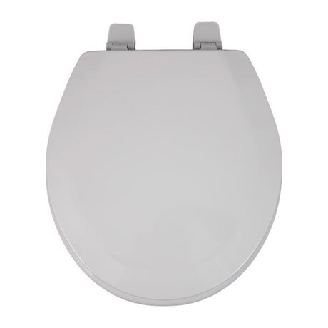 Oakbrook Collection Laurel Round White Wood Toilet Seat