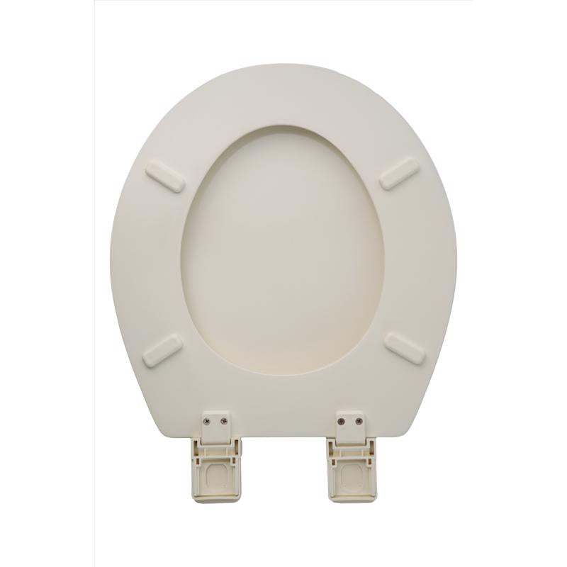 Oakbrook Collection Laurel Round Bone Wood Toilet Seat