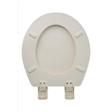 Oakbrook Collection Laurel Round Bone Wood Toilet Seat