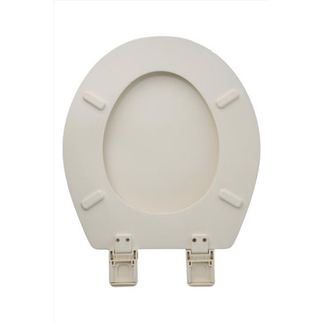 Oakbrook Collection Laurel Round Bone Wood Toilet Seat
