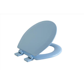 Oakbrook Collection Laurel Round Blue Wood Toilet Seat