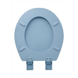 Oakbrook Collection Laurel Round Blue Wood Toilet Seat