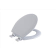 Oakbrook Collection Laurel Round Silver Wood Toilet Seat