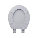 Oakbrook Collection Laurel Round Silver Wood Toilet Seat