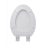 Oakbrook Collection Rockford Elongated White Wood Toilet Seat