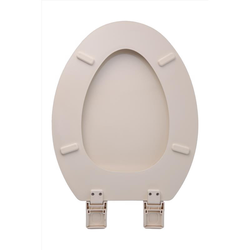 Oakbrook Collection Laurel Elongated Biscuit Wood Toilet Seat