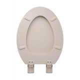 Oakbrook Collection Laurel Elongated Biscuit Wood Toilet Seat