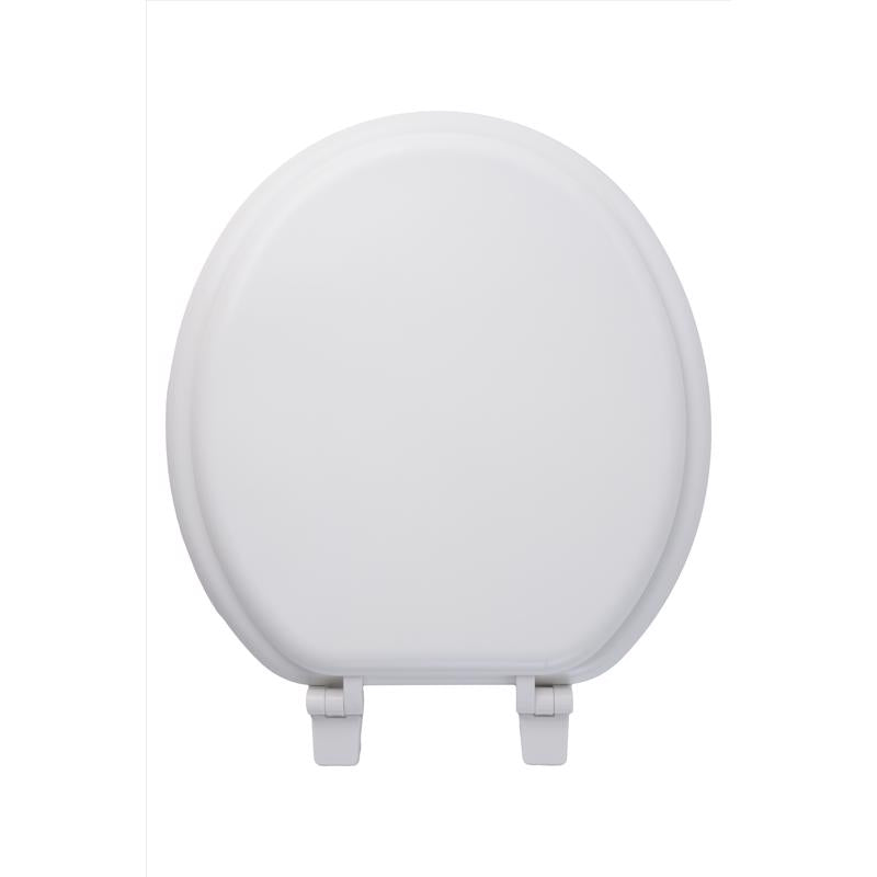 Oakbrook Collection Round White Wood Toilet Seat, Pack of 6