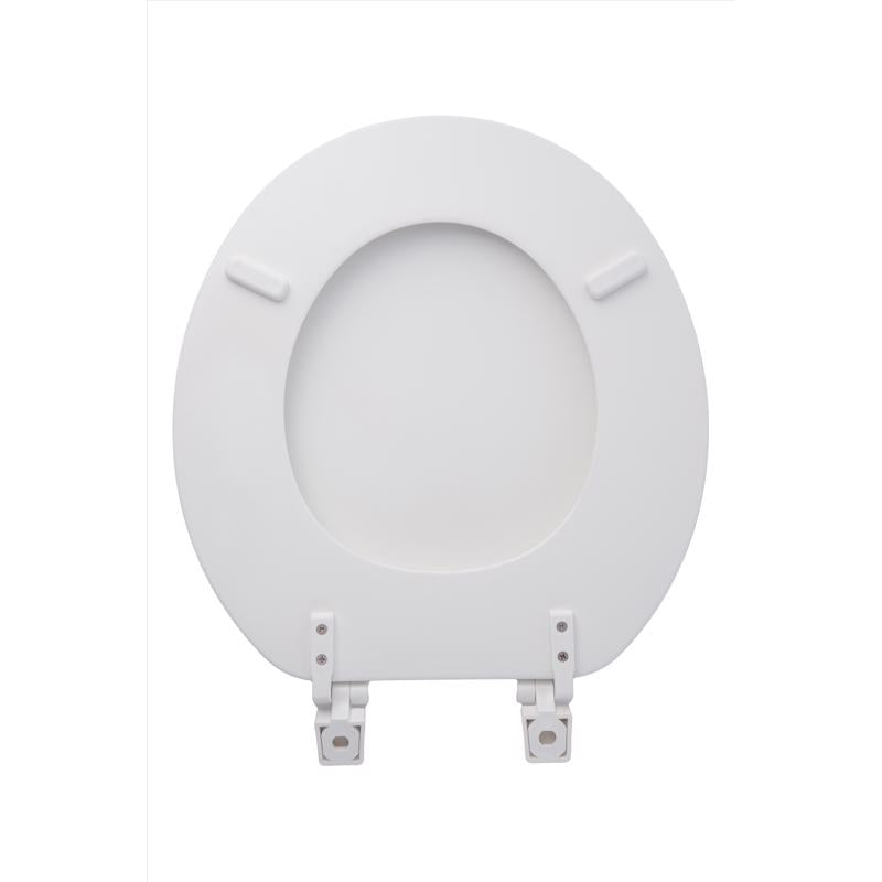 Oakbrook Collection Round White Wood Toilet Seat, Pack of 6