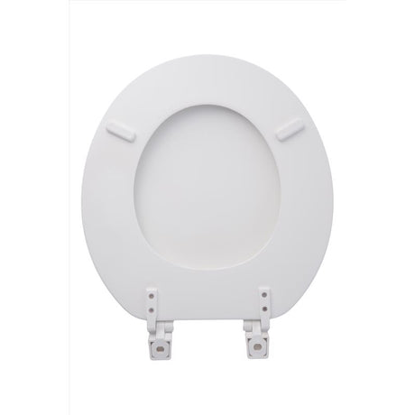 Oakbrook Collection Round White Wood Toilet Seat, Pack of 6