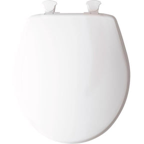 Mayfair by Bemis Round White Plastic Toilet Seat