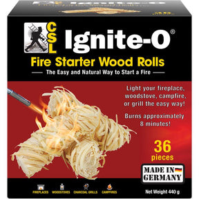 Ignite-O CSL Wood Fire Starter 8 min 36 pc, Pack of 12