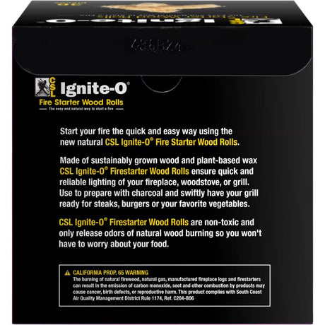 Ignite-O CSL Wood Fire Starter 8 min 36 pc, Pack of 12