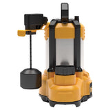 Dewalt 1 HP 7000 gph Stainless Steel Vertical Float Switch AC Submersible Sump Pump 10 ft/min