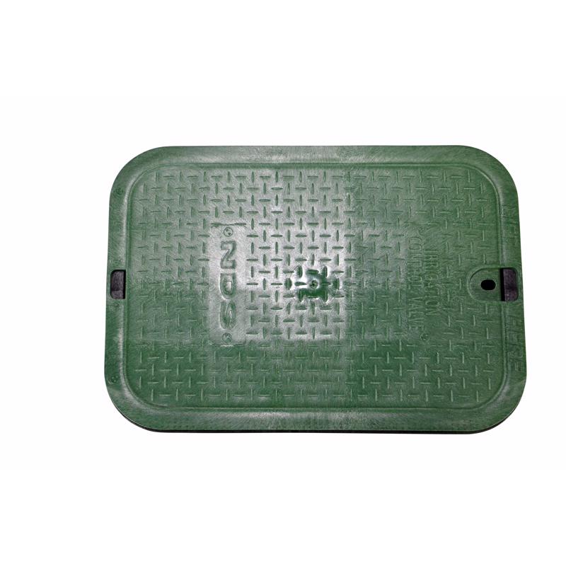 NDS 21.75 in. W X 13.25 in. D X 6.75 in. H Rectangular Valve Box with Cover Black/Green