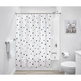 iDesign 72 in. H X 72 in. W White Frost Shower Curtain PEVA, Pack of 2