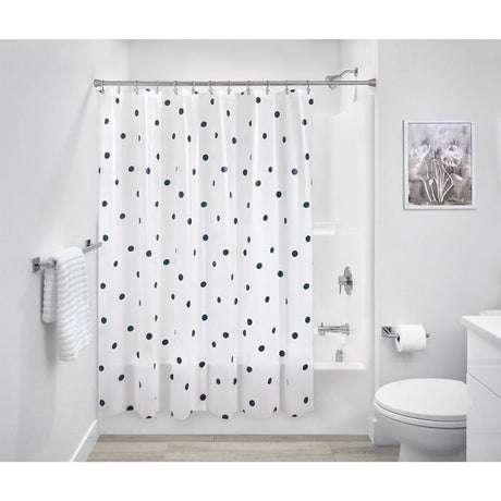 iDesign 72 in. H X 72 in. W White Frost Shower Curtain PEVA, Pack of 2