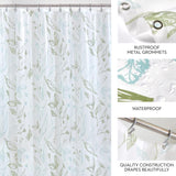 iDesign 72 in. H X 72 in. W White Leaves Frost Shower Curtain PEVA, Pack of 2