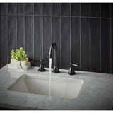 Oakbrook Collection Jennifer Matte Black Traditional Widespread Bathroom Sink Faucet 8 in.
