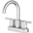 Oakbrook Collection Alexis Brushed Nickel Modern Centerset Bathroom Sink Faucet 4 in.