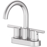 Oakbrook Collection Alexis Brushed Nickel Modern Centerset Bathroom Sink Faucet 4 in.