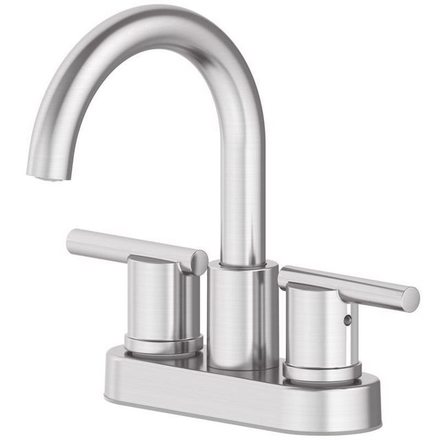 Oakbrook Collection Alexis Brushed Nickel Modern Centerset Bathroom Sink Faucet 4 in.