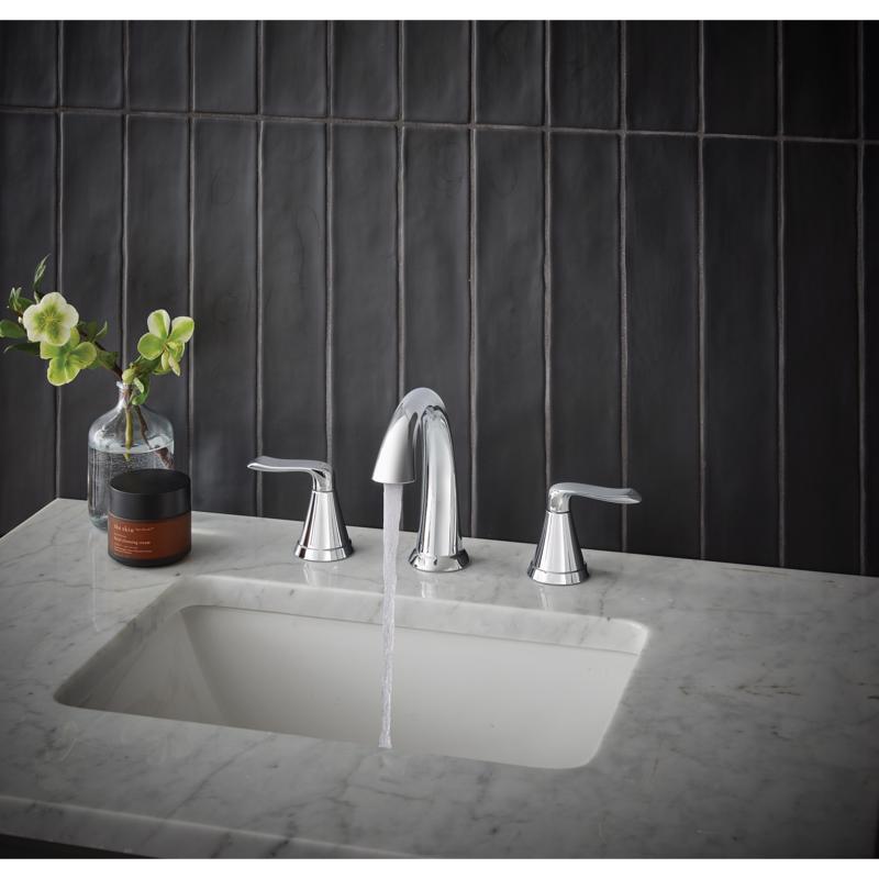 Oakbrook Collection Chloe Chrome Contemporary Widespread Bathroom Sink Faucet 8 in.