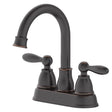 Oakbrook Collection Jennifer Oil Rubbed Bronze Traditional Centerset Bathroom Sink Faucet 4 in.