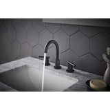 Oakbrook Collection Alexis Matte Black Modern Widespread Bathroom Sink Faucet 8 in.