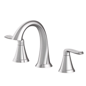 Oakbrook Collection Chloe Brushed Nickel Contemporary Widespread Bathroom Sink Faucet 8 in.