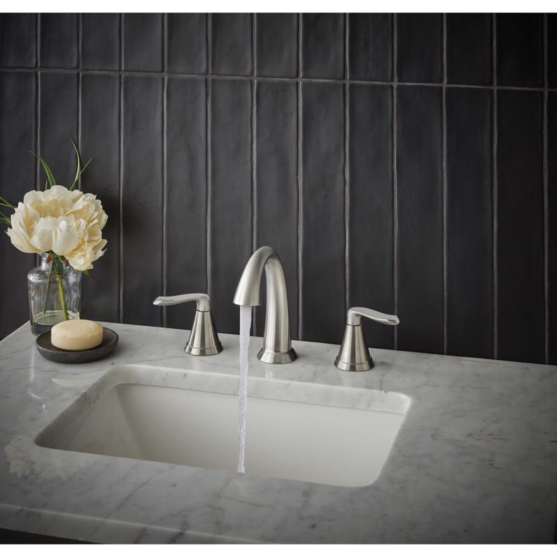 Oakbrook Collection Chloe Brushed Nickel Contemporary Widespread Bathroom Sink Faucet 8 in.