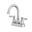 Oakbrook Collection Jennifer Brushed Nickel Traditional Centerset Bathroom Sink Faucet 4 in.