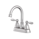 Oakbrook Collection Jennifer Brushed Nickel Traditional Centerset Bathroom Sink Faucet 4 in.