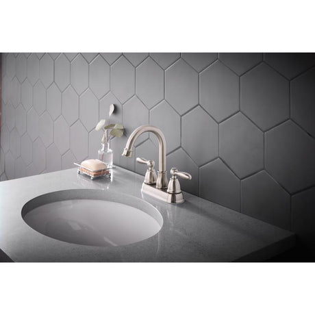 Oakbrook Collection Jennifer Brushed Nickel Traditional Centerset Bathroom Sink Faucet 4 in.