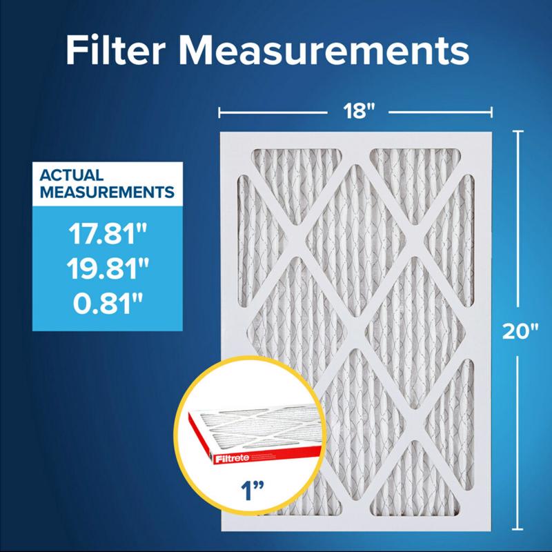 Filtrete Allergen Defense 18 in. W X 20 in. H X 1 in. Polypropylene 11 MERV Pleated Air Filter 1 pk, Pack of 4