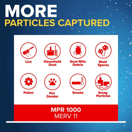 Filtrete Allergen Defense 18 in. W X 20 in. H X 1 in. Polypropylene 11 MERV Pleated Air Filter 1 pk, Pack of 4