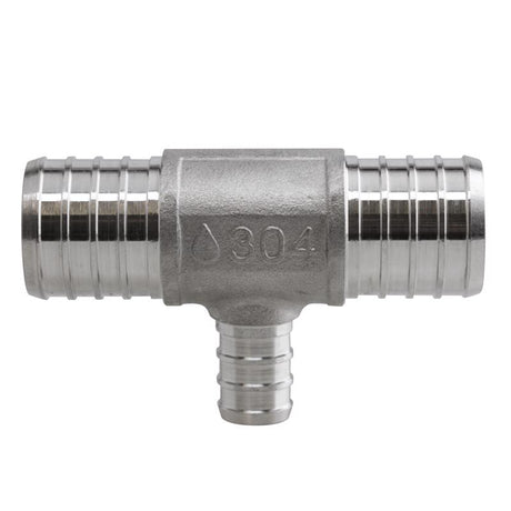 Plumbeeze 1 in. PEX X 1 in. D PEX Stainless Steel Tee